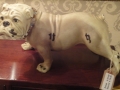 Antique White Bulldog Figure