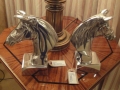 Pair of Aluminium Horse Head Book Ends